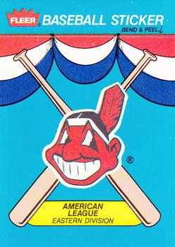 1989 Fleer - Team Stickers #NNO Cleveland Indians Front