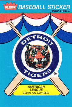 1989 Fleer - Team Stickers #NNO Detroit Tigers Front