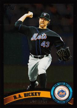 2011 Topps - Black Border #66 R.A. Dickey Front