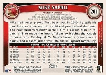 2011 Topps - Black Border #201 Mike Napoli Back
