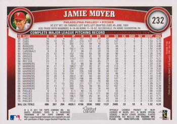 2011 Topps - Black Border #232 Jamie Moyer Back