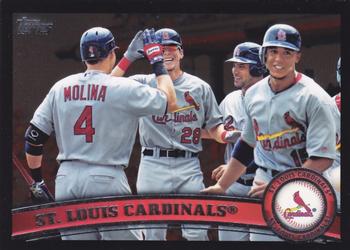 2011 Topps - Black Border #334 St. Louis Cardinals Front