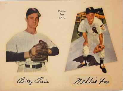 1952 Star-Cal Small Decals #87-C Billy Pierce / Nellie Fox Front
