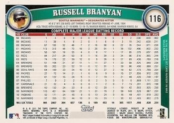 2011 Topps - Diamond Anniversary Limited Edition #116 Russell Branyan Back