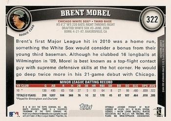 2011 Topps - Diamond Anniversary Limited Edition #322 Brent Morel Back