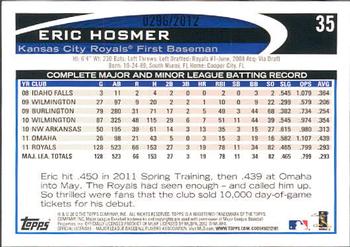 2012 Topps - Gold #35 Eric Hosmer Back