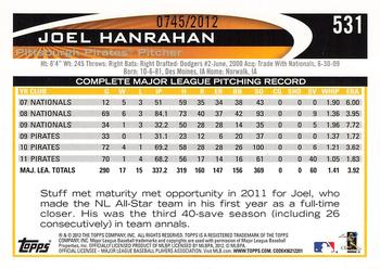 2012 Topps - Gold #531 Joel Hanrahan Back