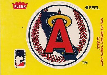 1986 Fleer - Team Stickers #NNO California Angels Logo Front
