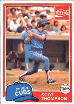 1981 Topps Coca-Cola Chicago Cubs #9 Scot Thompson  Front