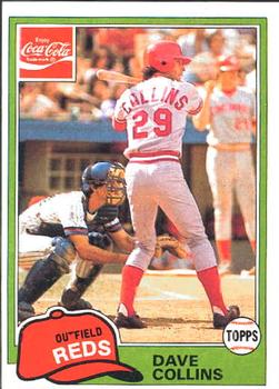 1981 Topps Coca-Cola Cincinnati Reds #2 Dave Collins Front