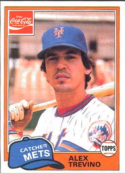 1981 Topps Coca-Cola New York Mets #10 Alex Trevino  Front