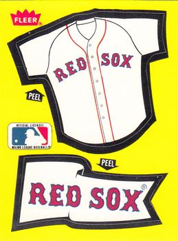 1985 Fleer - Team Stickers Small Print #NNO Boston Red Sox Jersey Front