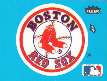 1985 Fleer - Team Stickers Small Print #NNO Boston Red Sox Logo Front