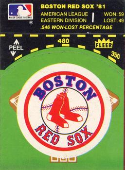1982 Fleer - Team Stickers #NNO Boston Red Sox Baseball Diamond Front