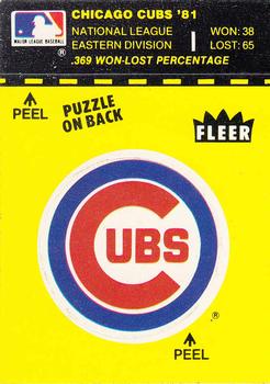 1982 Fleer - Team Stickers #NNO Chicago Cubs Logo Front