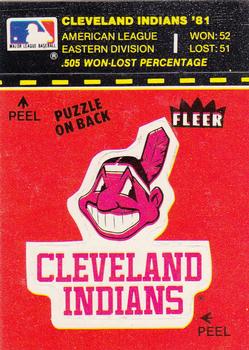 1982 Fleer - Team Stickers #NNO Cleveland Indians Logo Front