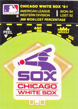1982 Fleer - Team Stickers #NNO Chicago White Sox Baseball Diamond Front