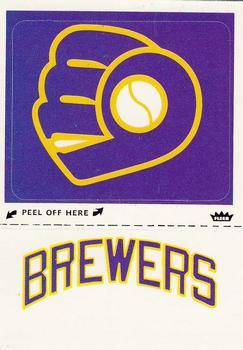 1982 Fleer - Team Stickers #NNO Milwaukee Brewers Monogram Front