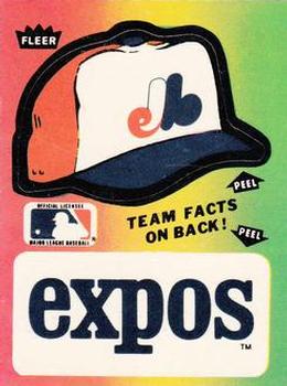 1983 Fleer - Team Stickers #NNO Montreal Expos Cap Front
