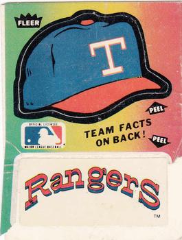 1983 Fleer - Team Stickers #NNO Texas Rangers Cap Front