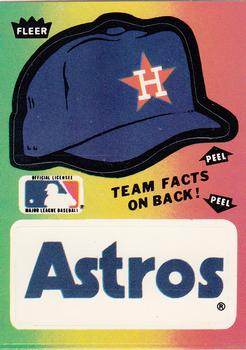 1984 Fleer - Team Stickers #NNO Houston Astros Cap Front