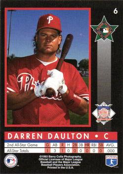 1993 Barry Colla All-Star Game #6 Darren Daulton Back