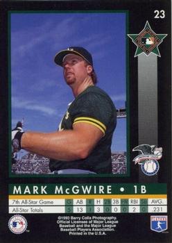 1993 Barry Colla All-Star Game #23 Mark McGwire Back