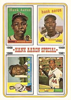 1974 Topps #3 Hank Aaron Special 1958-1961 Front