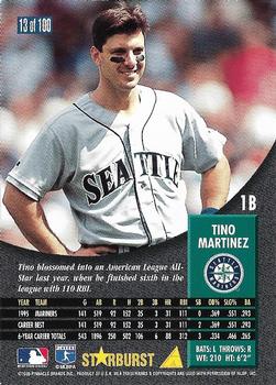 1996 Pinnacle - Starburst #13 Tino Martinez Back
