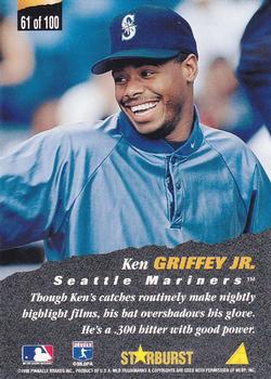 1996 Pinnacle - Starburst #61 Ken Griffey Jr. Back