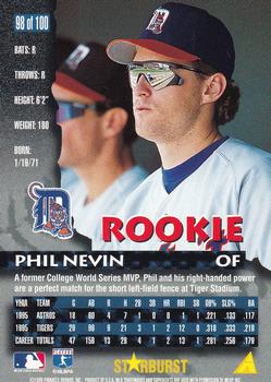 1996 Pinnacle - Starburst #98 Phil Nevin Back