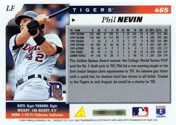 1996 Score #465 Phil Nevin Back