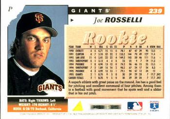 1996 Score #239 Joe Rosselli Back