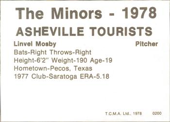 1978 TCMA Asheville Tourists #0200 Linvel Mosby Back