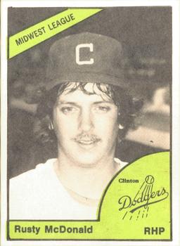 1978 TCMA Clinton Dodgers #0310 Rusty McDonald Front