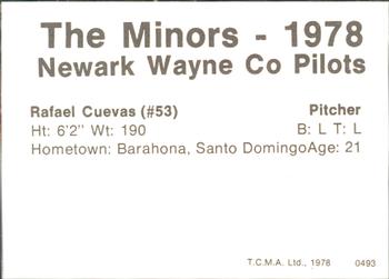 1978 TCMA Newark Wayne Co-Pilots #7 Rafael Cuevas Back