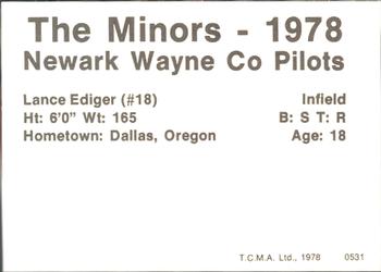 1978 TCMA Newark Wayne Co-Pilots #13 Lance Ediger Back