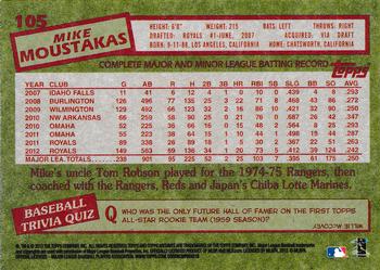 2013 Topps Archives #105 Mike Moustakas Back