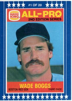 1987 Burger King All-Pro #1 Wade Boggs Front