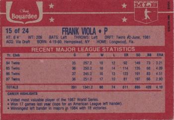 1988 Chef Boyardee #15 Frank Viola Back