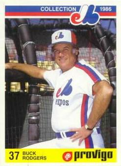 1986 Provigo Montreal Expos #3 Buck Rodgers Front