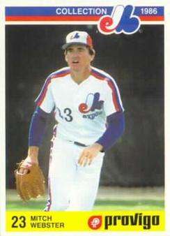 1986 Provigo Montreal Expos #5 Mitch Webster Front