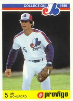 1986 Provigo Montreal Expos #6 Jim Wohlford Front