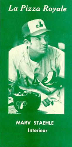 1970 La Pizza Royale Montreal Expos Green #NNO Marv Staehle Front