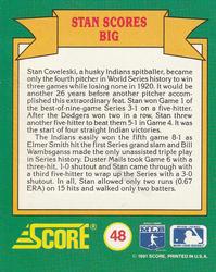 1991 Score - Magic Motion: World Series Trivia #48 Stan Scores Big Back