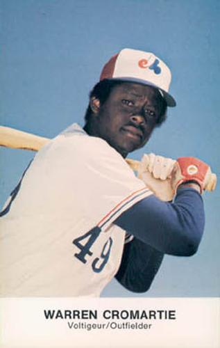 1977 Montreal Expos Photocards #NNO Warren Cromartie Front