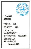 1982 All-Star Game Program Inserts #NNO Lonnie Smith Back