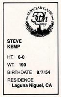1983 All-Star Game Program Inserts #NNO Steve Kemp Back