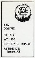 1983 All-Star Game Program Inserts #NNO Ben Oglivie Back