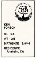 1983 All-Star Game Program Inserts #NNO Ken Forsch Back